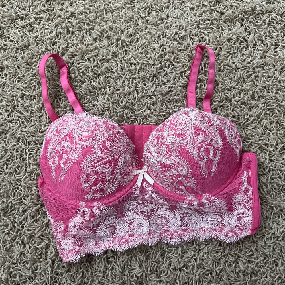 Pink Lacey Bra/Corset Top